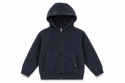 Front view of Next boys’ blue full zip hoodie, size 3, years
