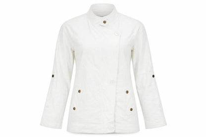 NEXT Womens White   Jacket Coat Size 10  - roll up sleeve