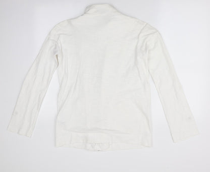 NEXT Womens White   Jacket Coat Size 10  - roll up sleeve