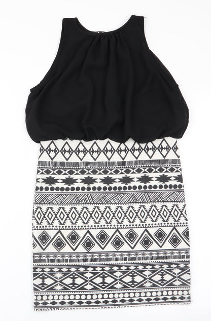 Love Womens Black Geometric  Bodycon  Size M