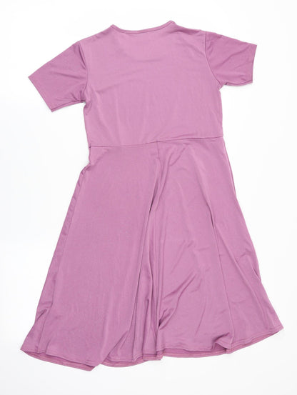 Preworn Girls Pink   Fit & Flare  Size 13 Years  - Glitter effect