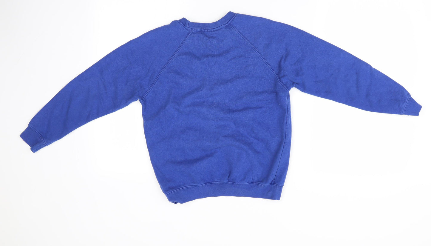 AWDis  Boys Blue   Pullover Sweatshirt Size 7-8 Years  - Lanchester E.P. School
