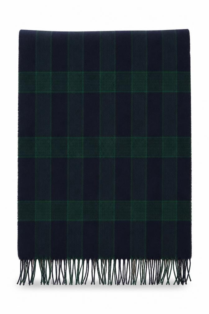 Front view of New Look Green Check Shawl/Wrap