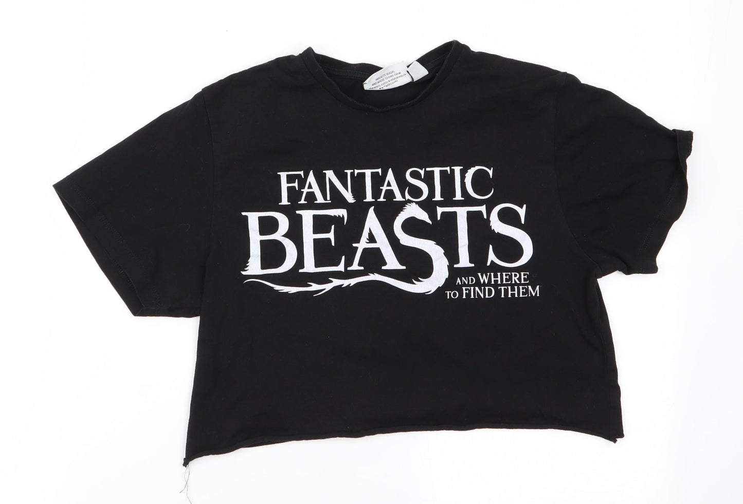 Fantastic beasts Womens Black   Cropped T-Shirt Size S  - Fantastic Beasts