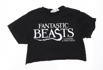 Fantastic beasts Womens Black   Cropped T-Shirt Size S  - Fantastic Beasts