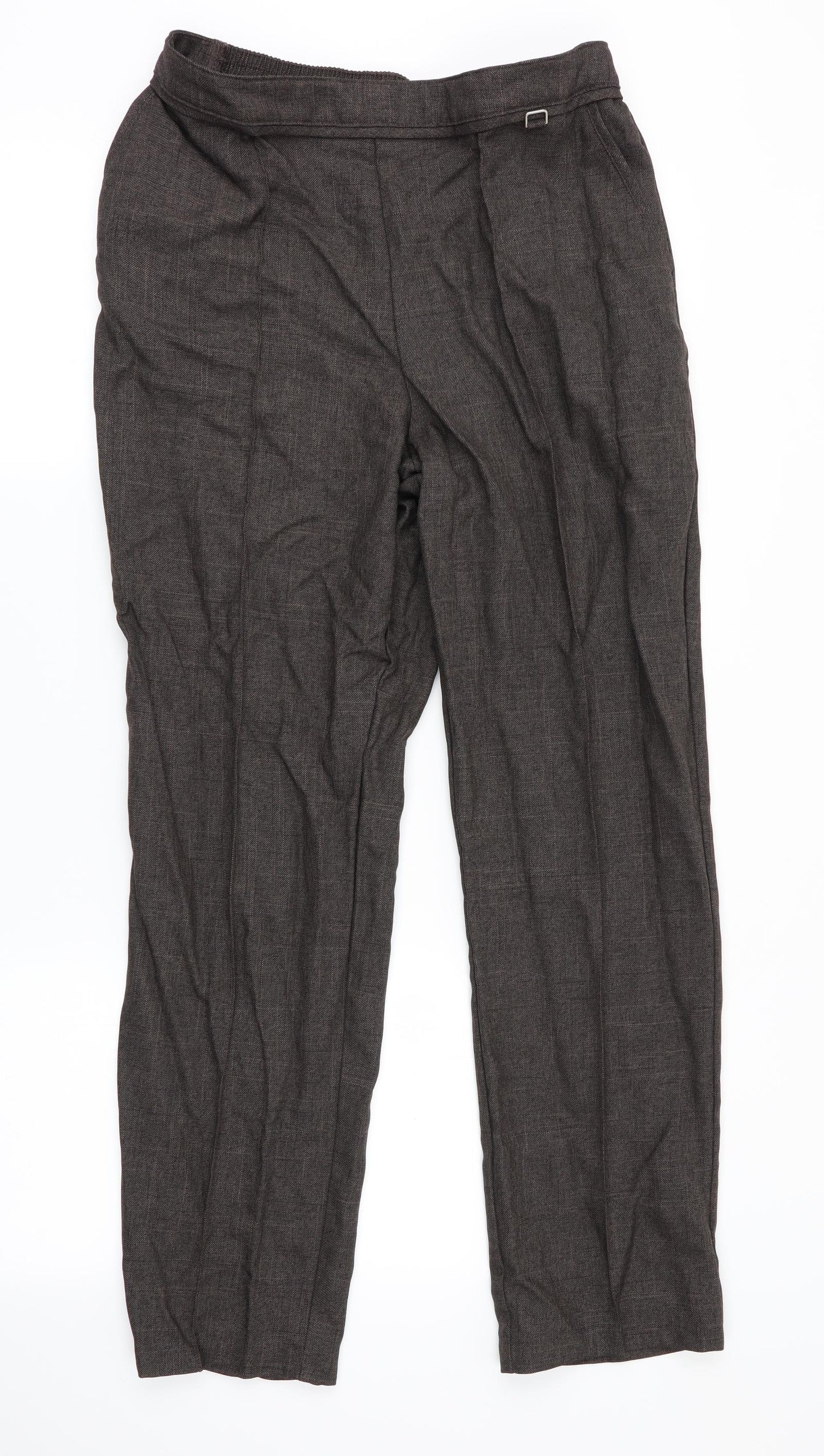 Womens UK Size 12 Marks and Spencer Regular Fit  Brown Trousers