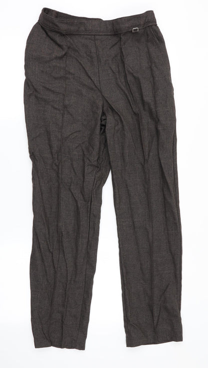Womens UK Size 12 Marks and Spencer Regular Fit  Brown Trousers