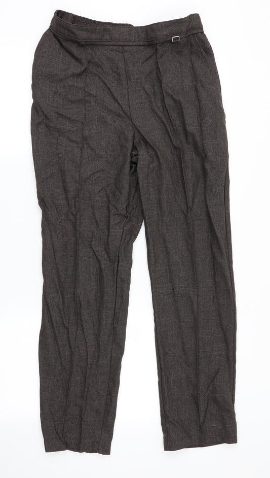 Womens UK Size 12 Marks and Spencer Regular Fit  Brown Trousers