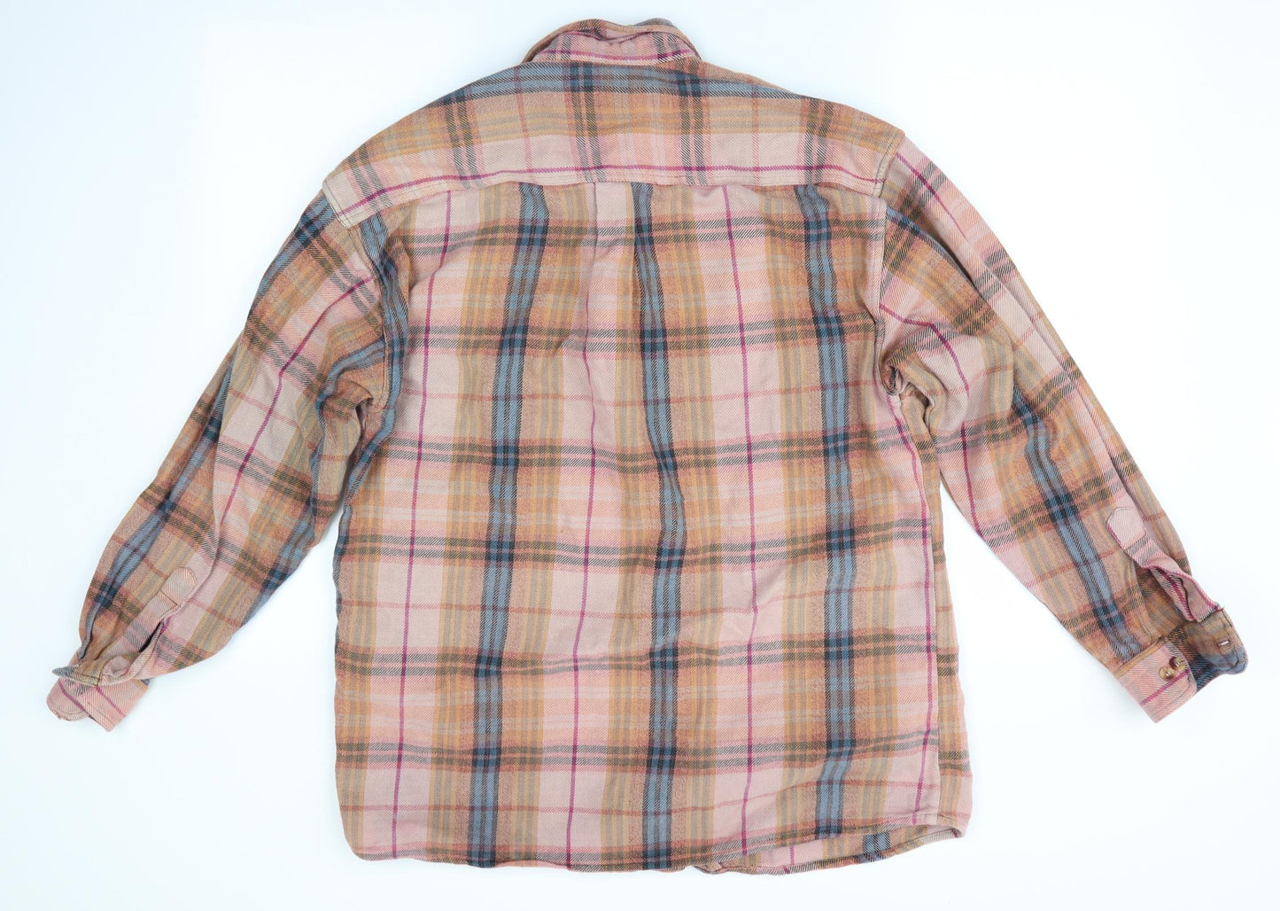 Mens UK Size M Natif Orange  Button-Up Long Sleeve Casual Shirt