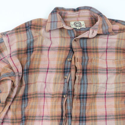 Mens UK Size M Natif Orange  Button-Up Long Sleeve Casual Shirt