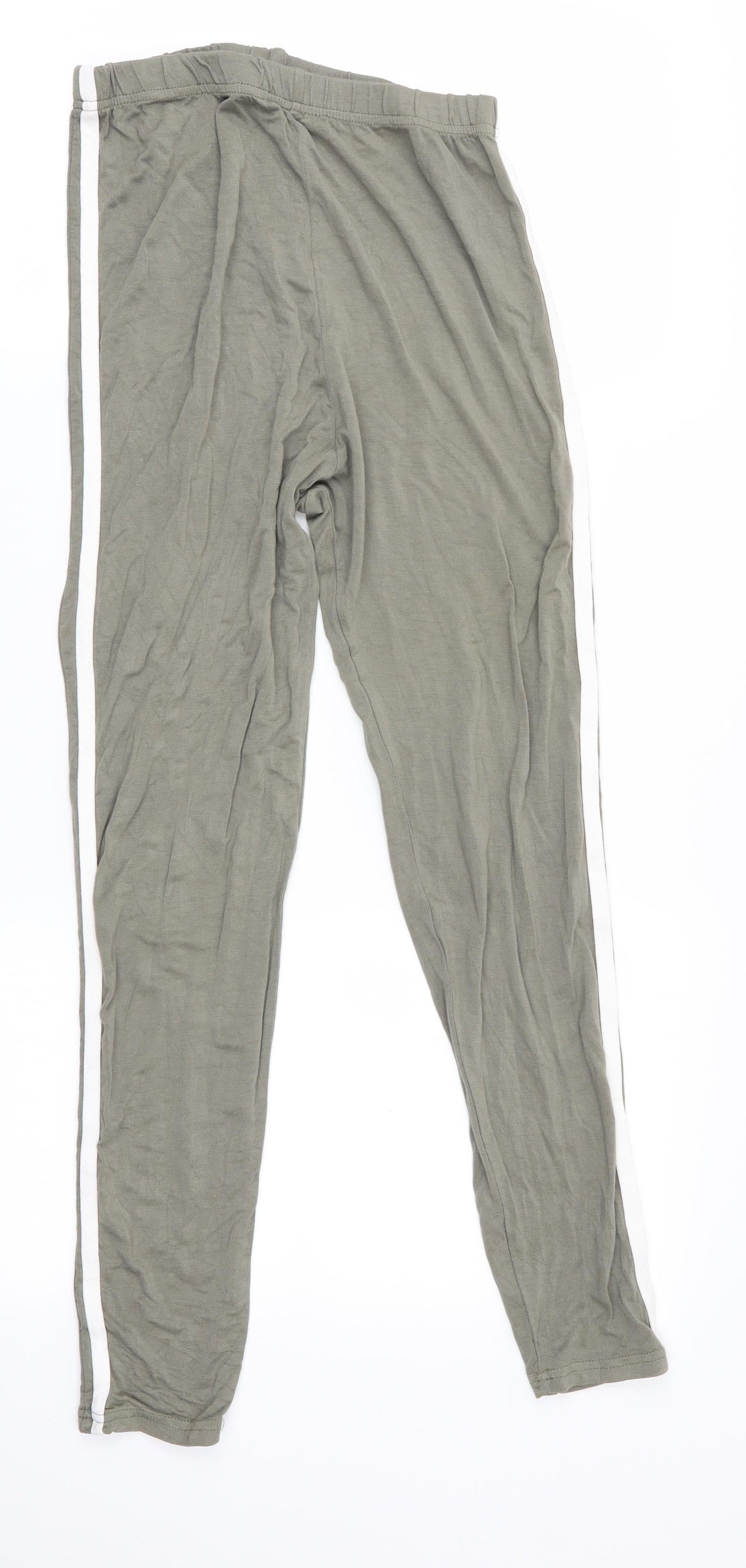 Boohoo Womens Green   Track Pants Leggings Size 10 L26 in