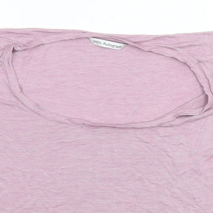 Marks and Spencer Womens Pink   Basic T-Shirt Size 14