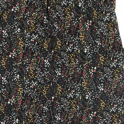 AX Paris Womens Black Floral  Basic T-Shirt Size 14
