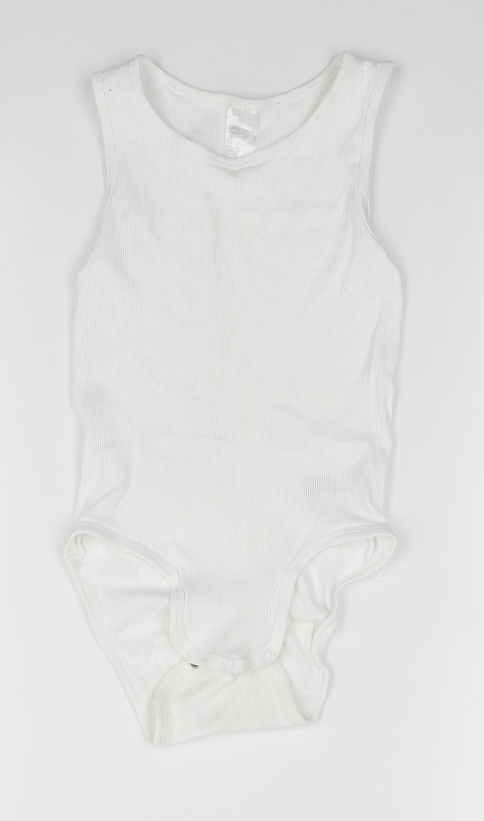 H&M Girls White   Leotard One-Piece Size 2-3 Years