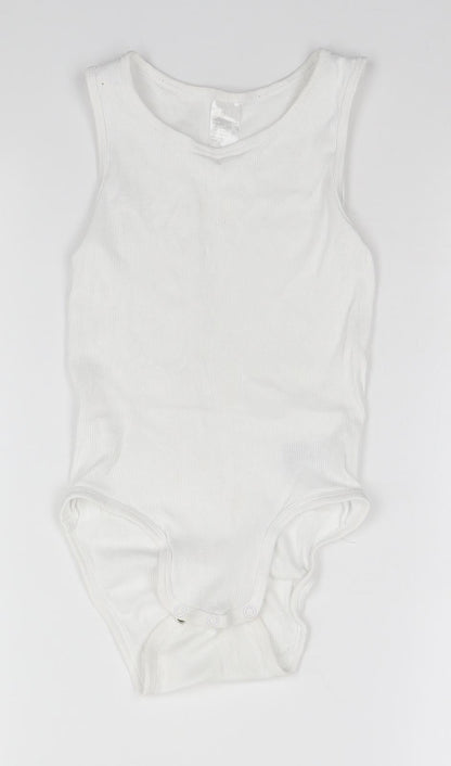 H&M Girls White   Leotard One-Piece Size 2-3 Years