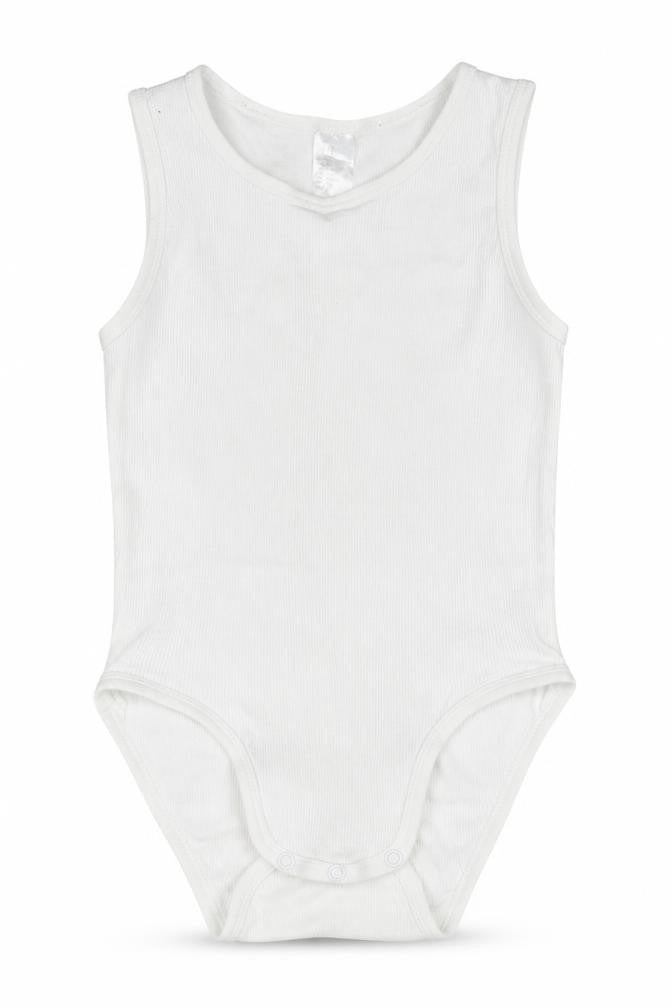 Front view of H&M girls’ white leotard one-piece, size 2-3, years