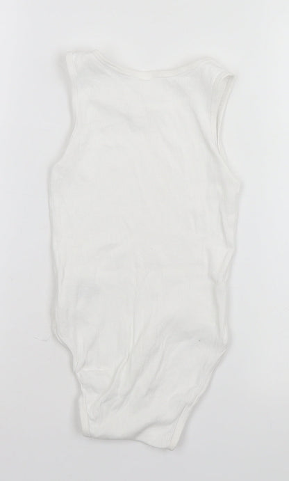 H&M Girls White   Leotard One-Piece Size 2-3 Years