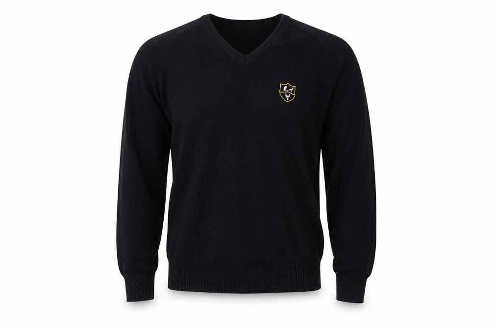 Mens UK Size XS TruTex Black Henley Jumper