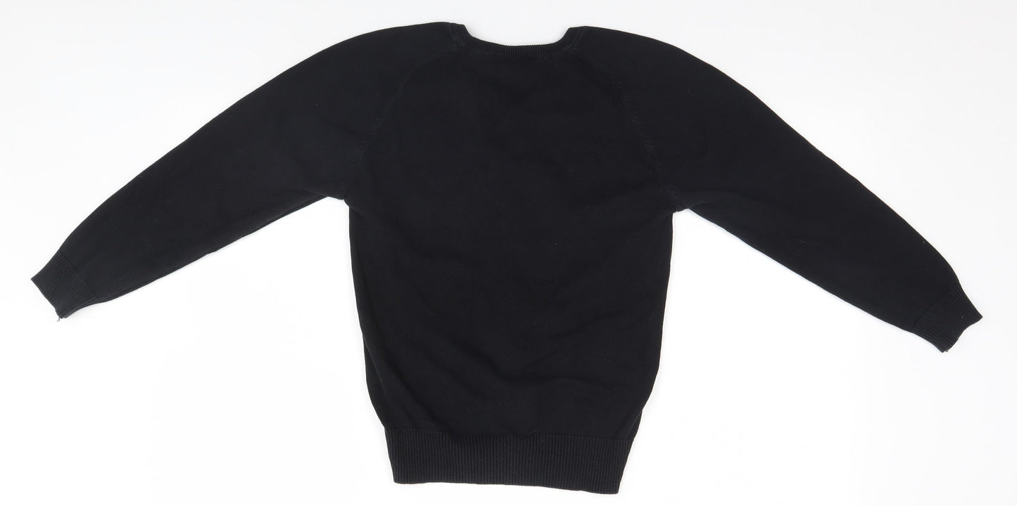 TruTex Mens Black   Henley Jumper Size XS