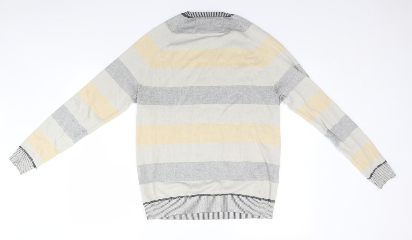 BHS Mens Multicoloured Striped  Pullover Jumper Size M