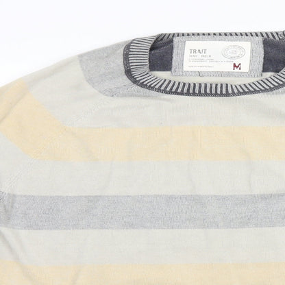 BHS Mens Multicoloured Striped  Pullover Jumper Size M