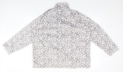 George Womens Grey Animal Print  Top Pyjama Top Size 20