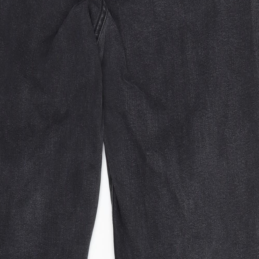Womens UK Size 12 Preworn Regular Fit Straight Grey Jeans