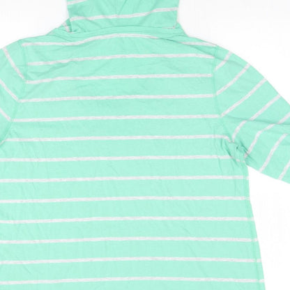 Sonoma Mens Green Striped  Pullover Hoodie Size L