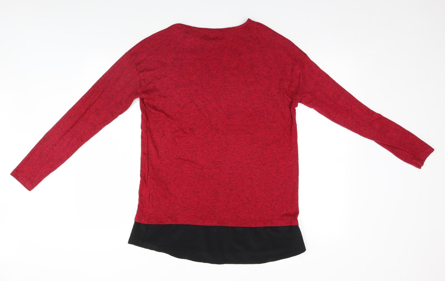 Womens UK Size M LC Waikiki Red Basic T-Shirt
