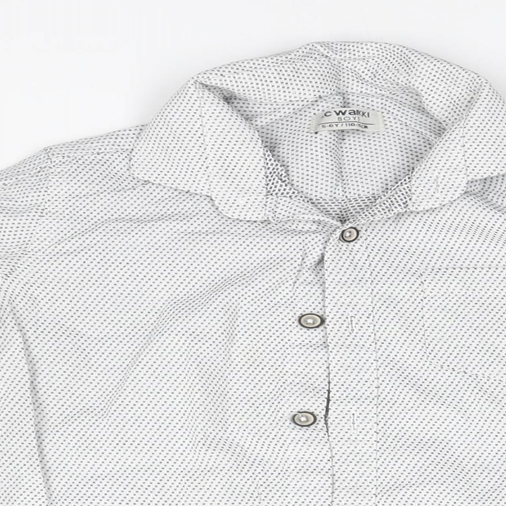 LC Waikiki Boys White Spotted  Basic Button-Up Size 5-6 Years