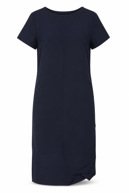 Front view of Atmosphere women’s blue pencil dress, size UK 10