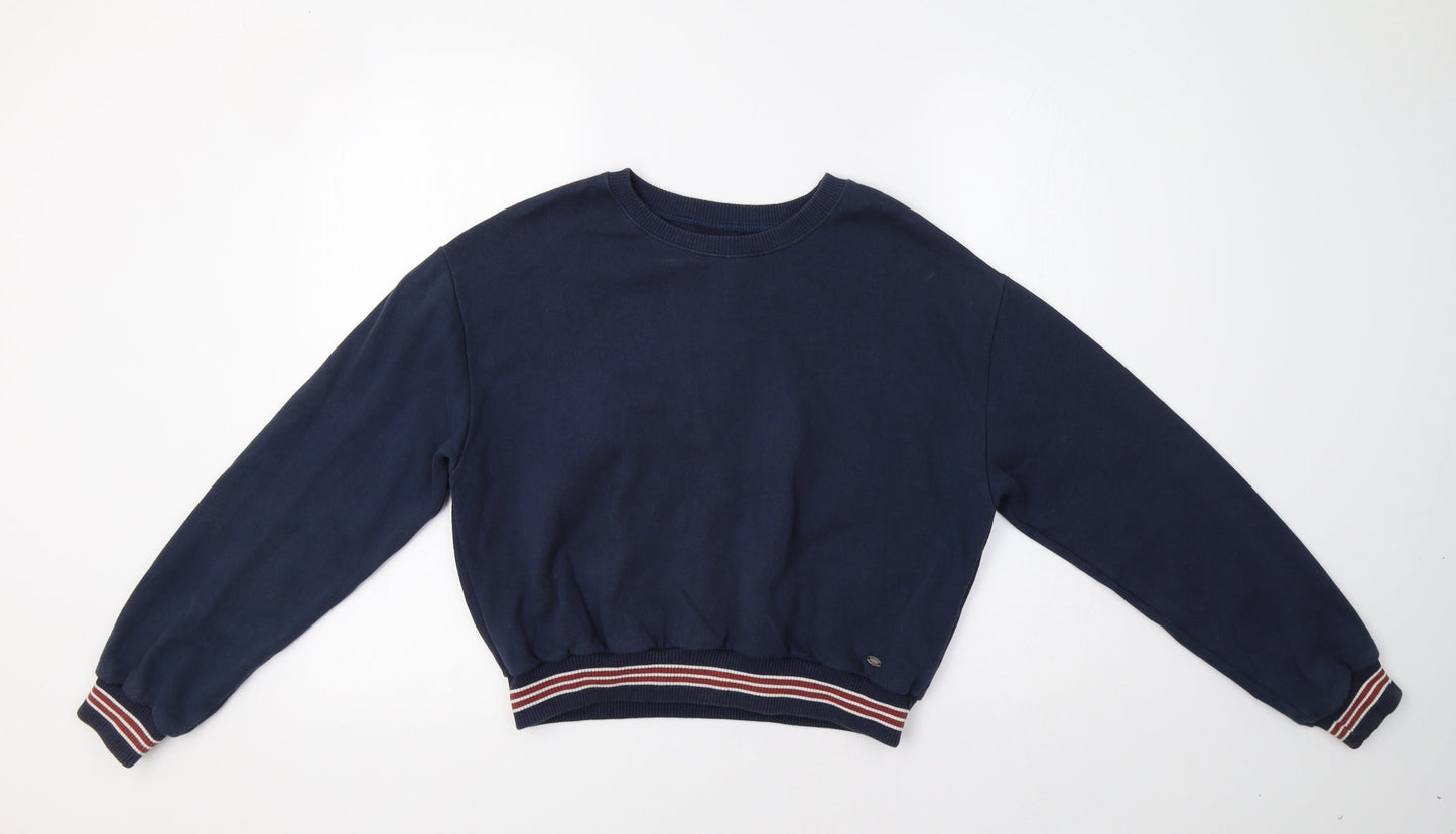 Womens UK Size M Pull & Bear Blue Pullover Sweatshirt