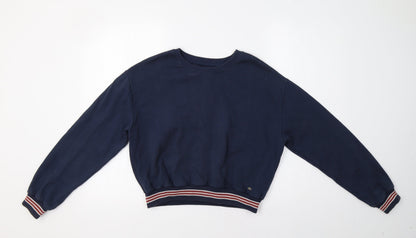 Womens UK Size M Pull & Bear Blue Pullover Sweatshirt