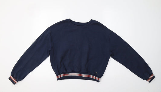 Womens UK Size M Pull & Bear Blue Pullover Sweatshirt