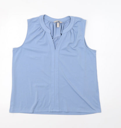 Womens UK Size M H&M Blue Basic Blouse