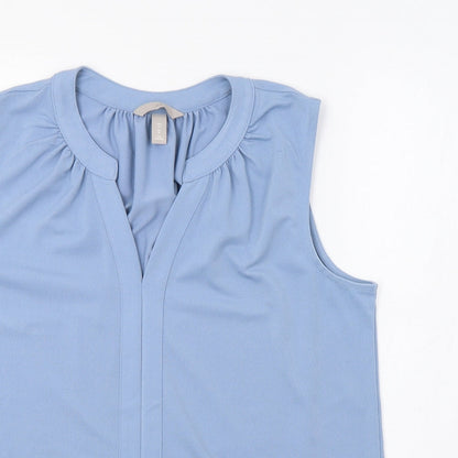 Womens UK Size M H&M Blue Basic Blouse