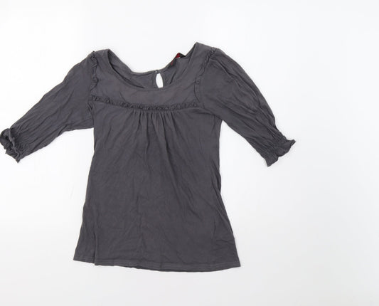 Miss Selfridge Womens Grey   Basic Blouse Size 8