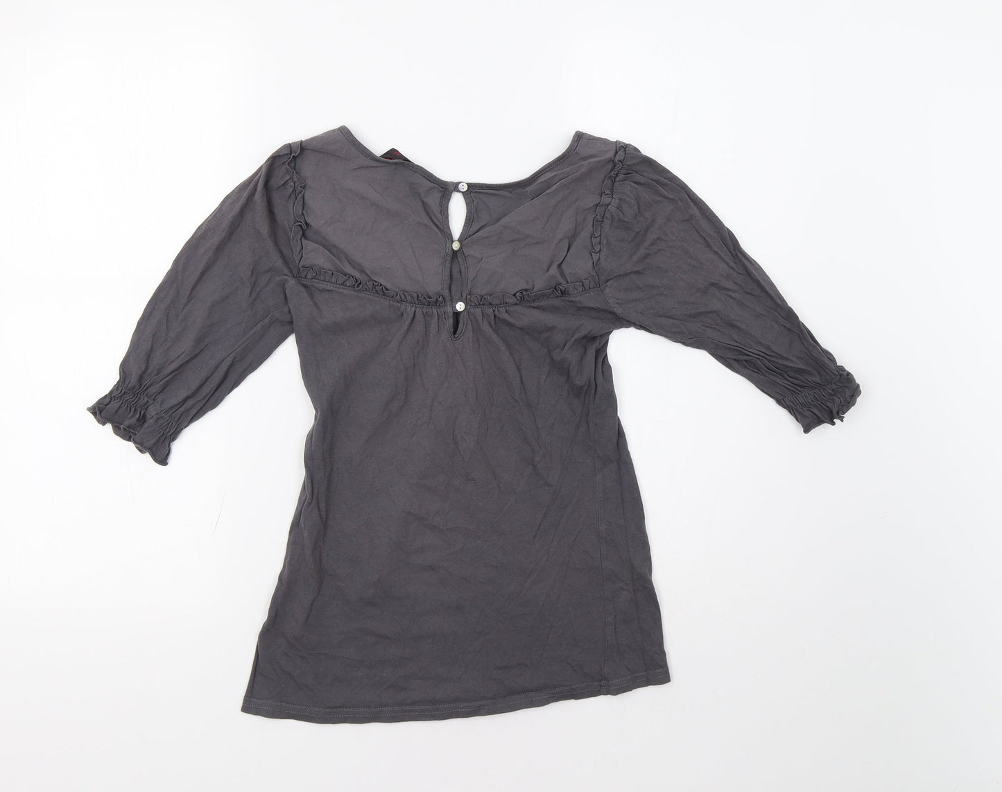 Womens UK Size 8 Miss Selfridge Grey Basic Blouse