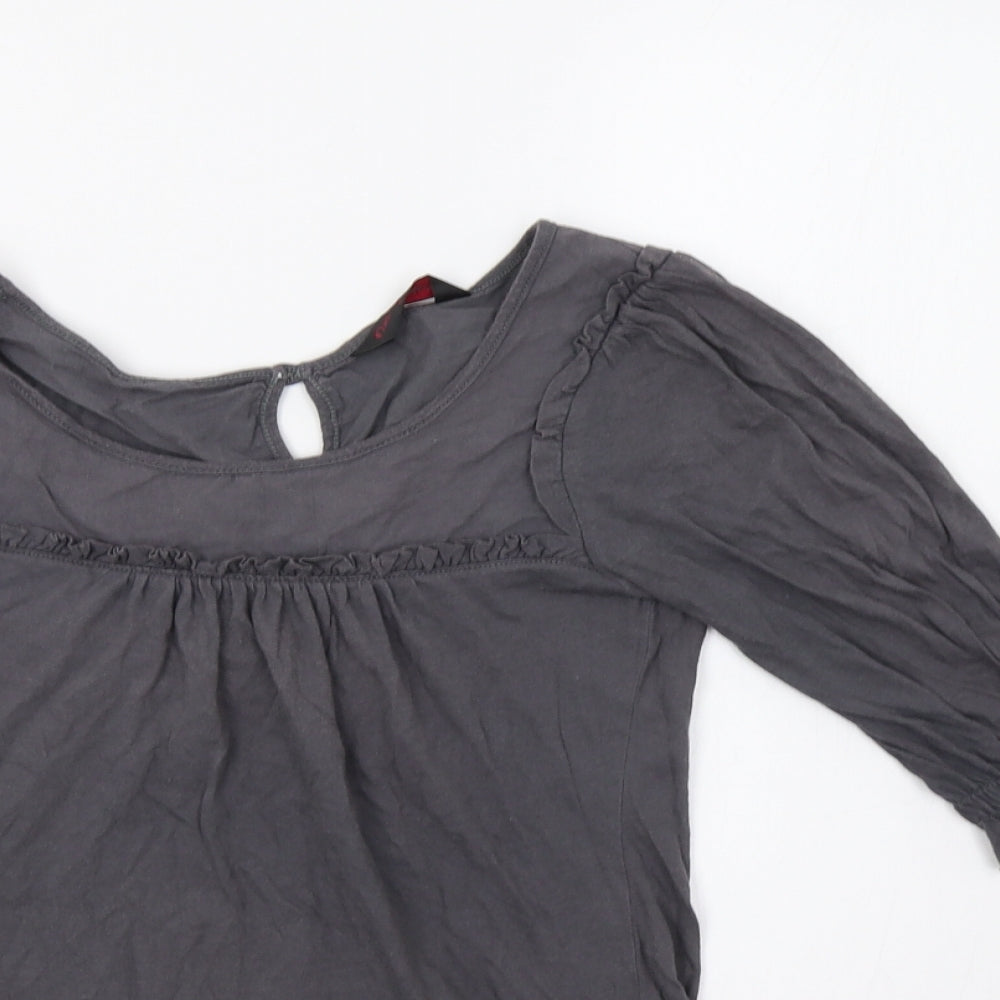 Womens UK Size 8 Miss Selfridge Grey Basic Blouse