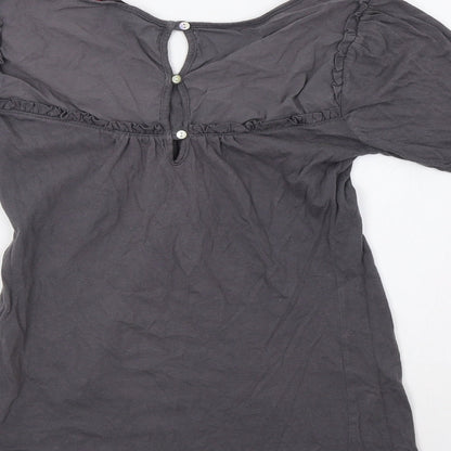 Womens UK Size 8 Miss Selfridge Grey Basic Blouse