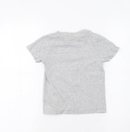 M&S Girls Grey   Basic Polo Size 3-4 Years