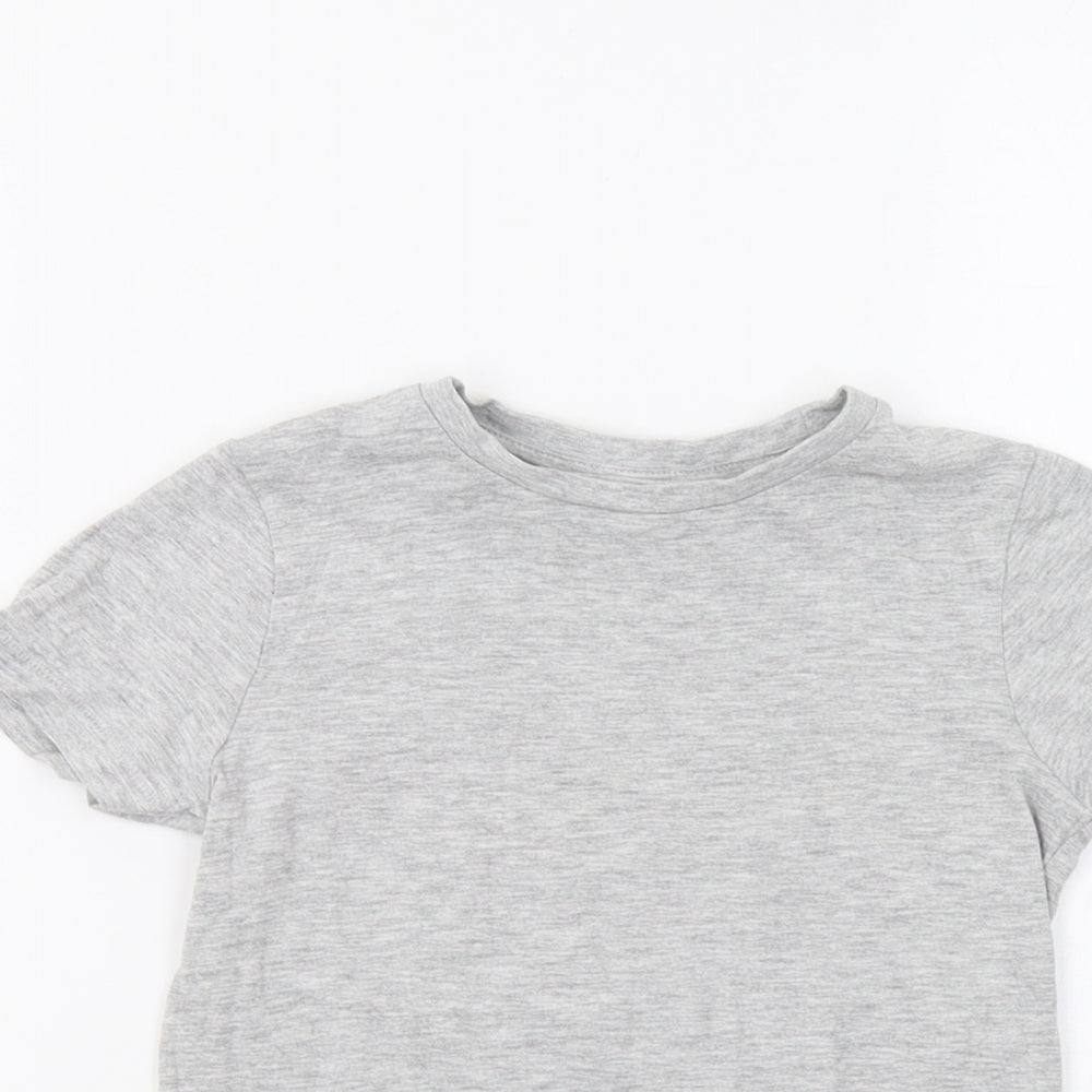 M&S Girls Grey   Basic Polo Size 3-4 Years