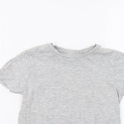 M&S Girls Grey   Basic Polo Size 3-4 Years