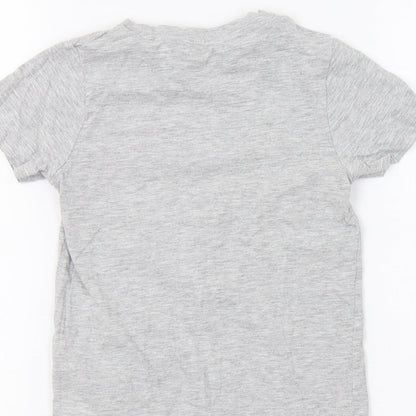 M&S Girls Grey   Basic Polo Size 3-4 Years