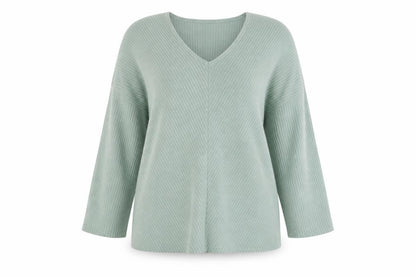 Womens UK Size 12 Nutmeg Green Pullover Jumper