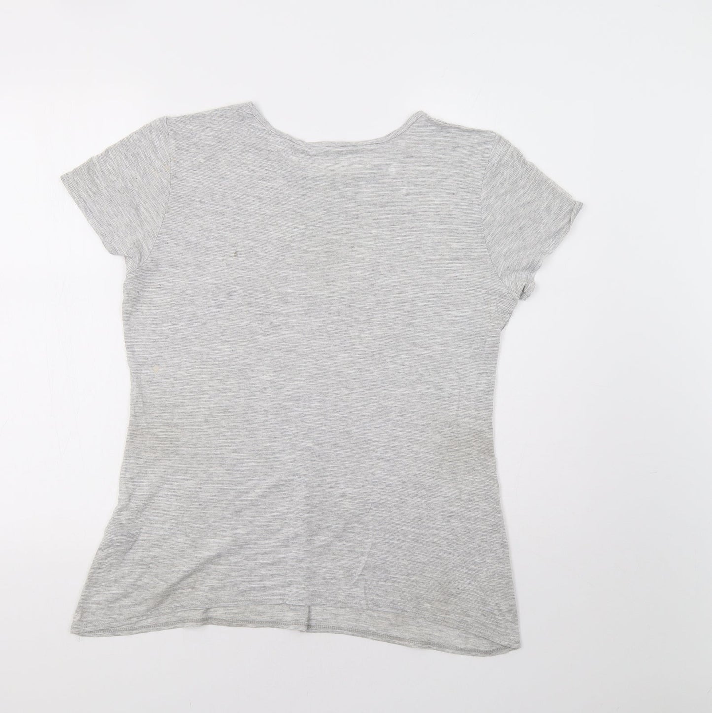 Womens UK Size 12 Matalan Grey Basic T-Shirt