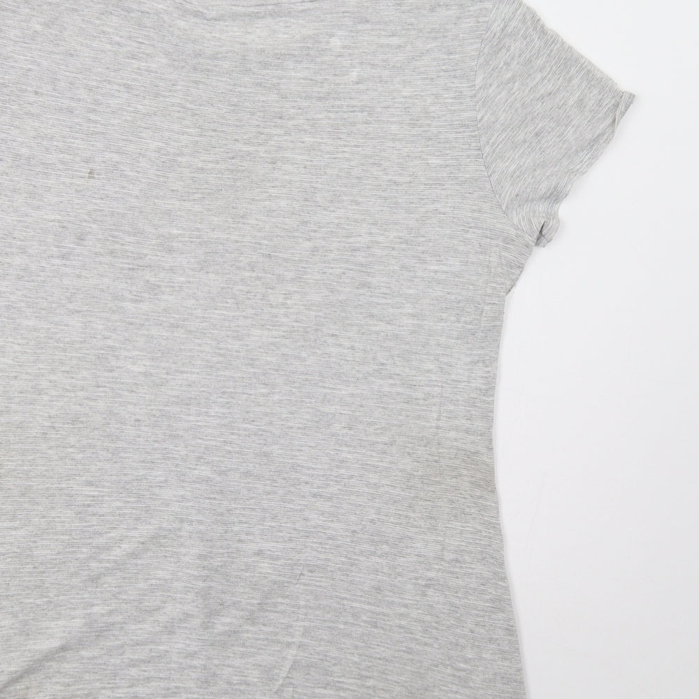 Womens UK Size 12 Matalan Grey Basic T-Shirt