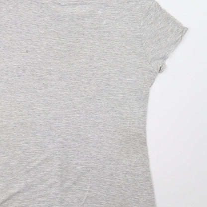 Womens UK Size 12 Matalan Grey Basic T-Shirt