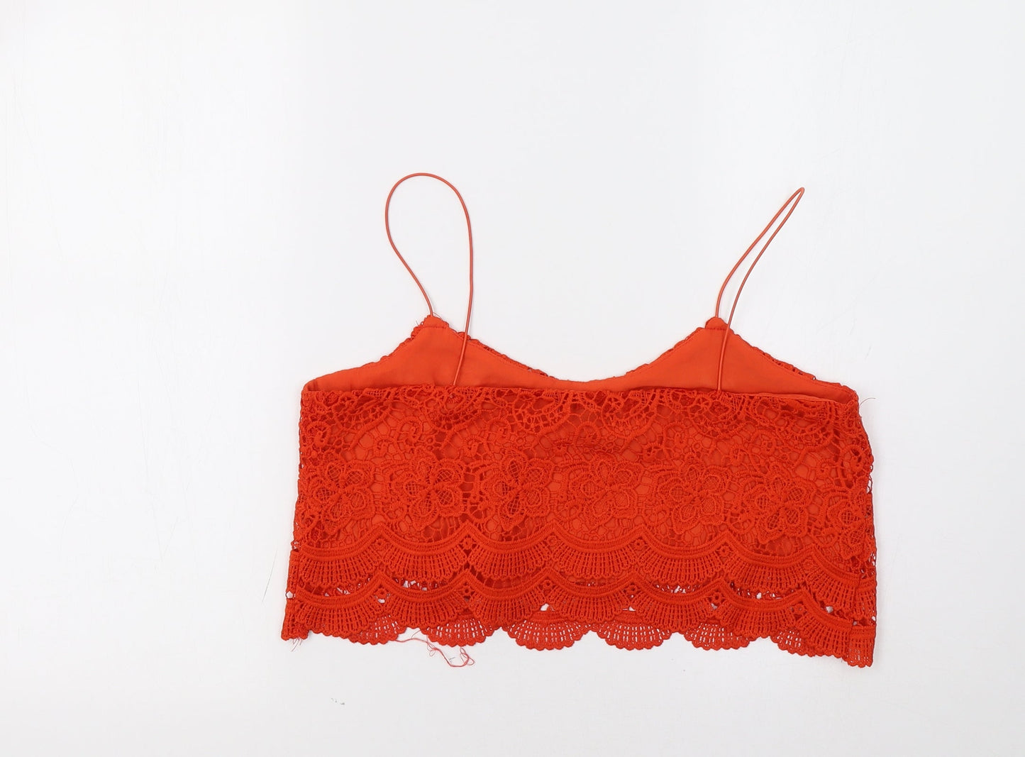 Womens UK Size 12 Diffuse Red Cropped Tank