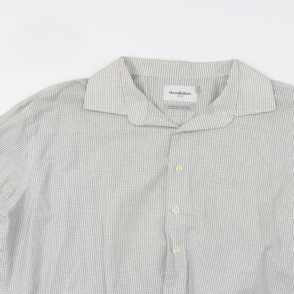 Mens UK Collar Size XL Goodiellow Smart Grey  Dress Shirt